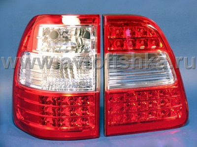 Toyota Land Cruiser 100 фонари задние светодиодные красно-белые, внешние и внутренние, комплект лев.+прав.